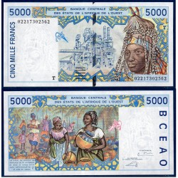 BCEAO P.813Tk Togo, Neuf, Billet de 5000 Francs CFA 2002 villageois