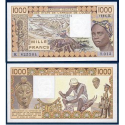 BCEAO P.707Kg Senegal, Neuf, Billet de 1000 Francs CFA 1986 sculpteur