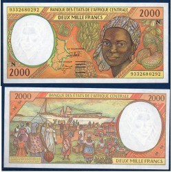 Afrique Centrale P.503Na Guinée, Neuf, Billet de 2000 Francs CFA 1993 port