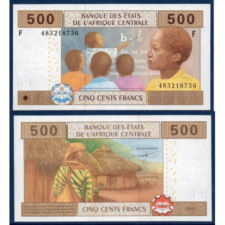 Afrique Centrale P.506Fc Guinée Equatoriale, Neuf, Billet de 500 Francs CFA 2002 enseignement