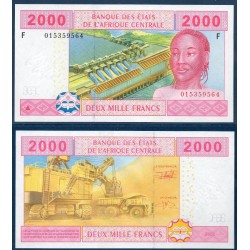 Afrique Centrale P.508Fa Guinée Équatoriale, Neuf, Billet de 2000 Francs CFA 2002 barrage