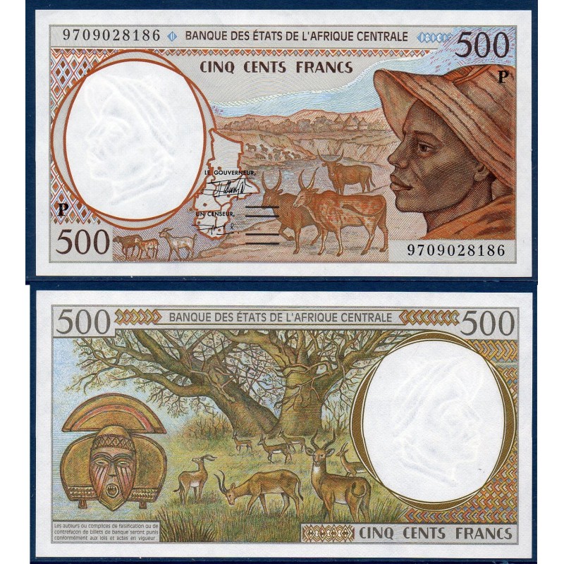 Afrique Centrale P.601Pd Tchad, UNC, Billet de 500 Francs CFA 2000 Homme