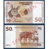 Congo P.84As, Neuf, Specimen Billet de 50 centimes 1997 Okapis