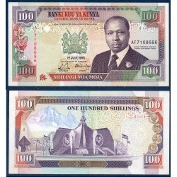 Kenya P.27b, Spl, Billet de 100 Shillings 1990 Nyayo