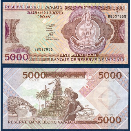 Vanuatu P.15, Sup Billet de 5000 Vatu 2006-2010 paquebot