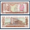 Sierra Leone P.9, Neuf, Billet de 50 cents 1980 Fleurs