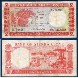 Sierra Leone P.2c, TB, Billet de 2 leones 1964-1970 Village