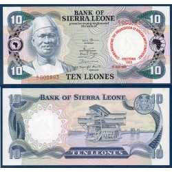 Sierra Leone P.13, Neuf, Billet de 10 leones 1980 Dragueur