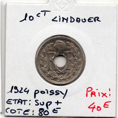 Pièce de 10 centimes Lindauer - 1924 Poissy - Sup - F.138/11