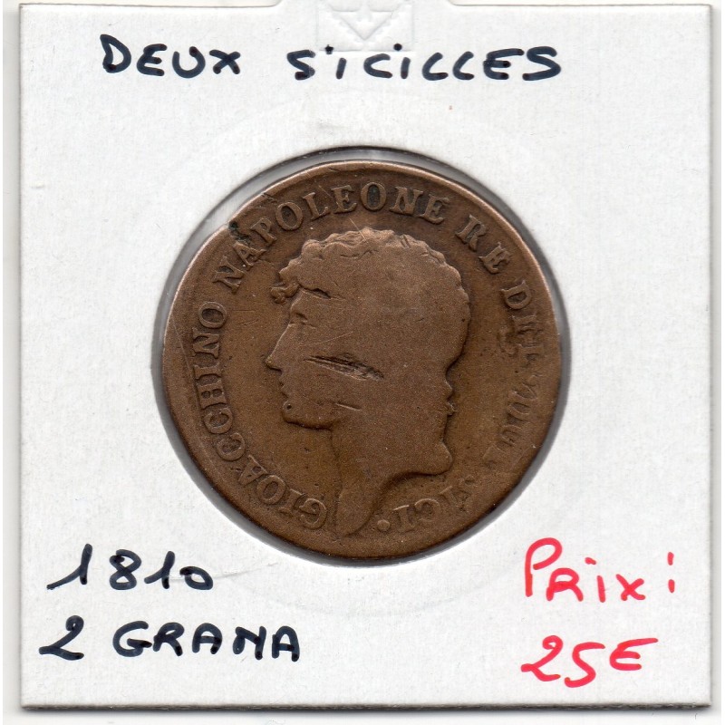 Italie Deux Siciles  2 Grana 1810  B, KM 101 pièce de monnaie