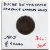 Italie Toscane 1/2 soldo 1805 TTB, KM 45 pièce de monnaie