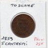 Italie Toscane 5 centesimi 1859 Sup-, KM 6 pièce de monnaie