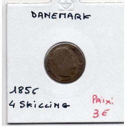 Danemark 4 skilling 1856 B, KM.758 Frederik VII