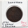 Danemark 1 skilling 1771 C Large TB, KM.616 Christian VII