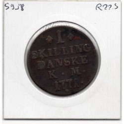 Danemark 1 skilling 1771 C Large TB, KM.616 Christian VII