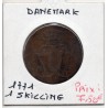 Danemark 1 skilling 1771 B+, KM.616  Christian VII