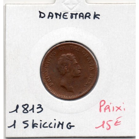 Danemark 1 skilling 1813 TTB, KM.680 frederic VII