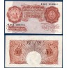 Grande Bretagne P.368b TTB billet 10 shillings 1949-1955 rouge