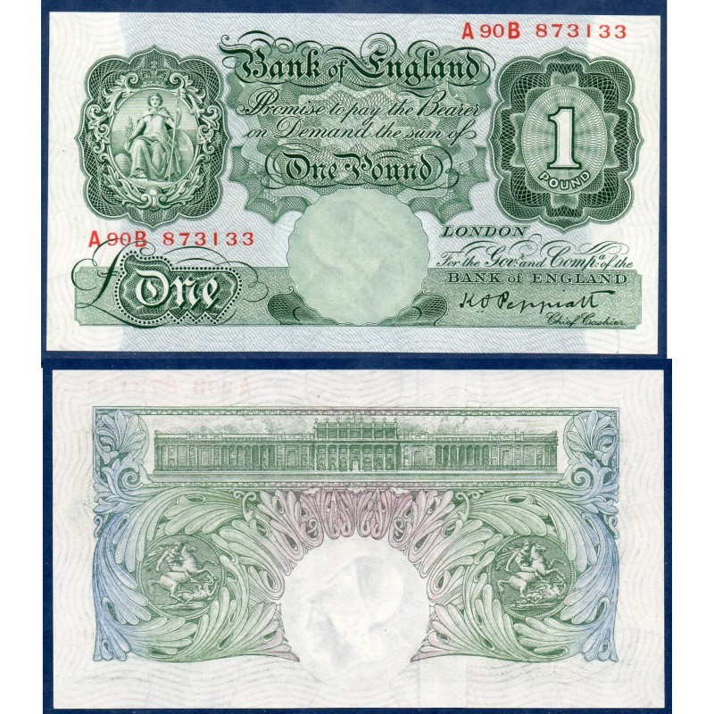 Grande Bretagne P.369a Neuf billet de 1 pound 1948-1949 vert