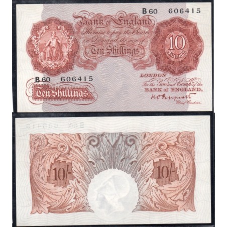 Grande Bretagne P.362c Neuf billet de 10 shillings 1935-1939 rouge