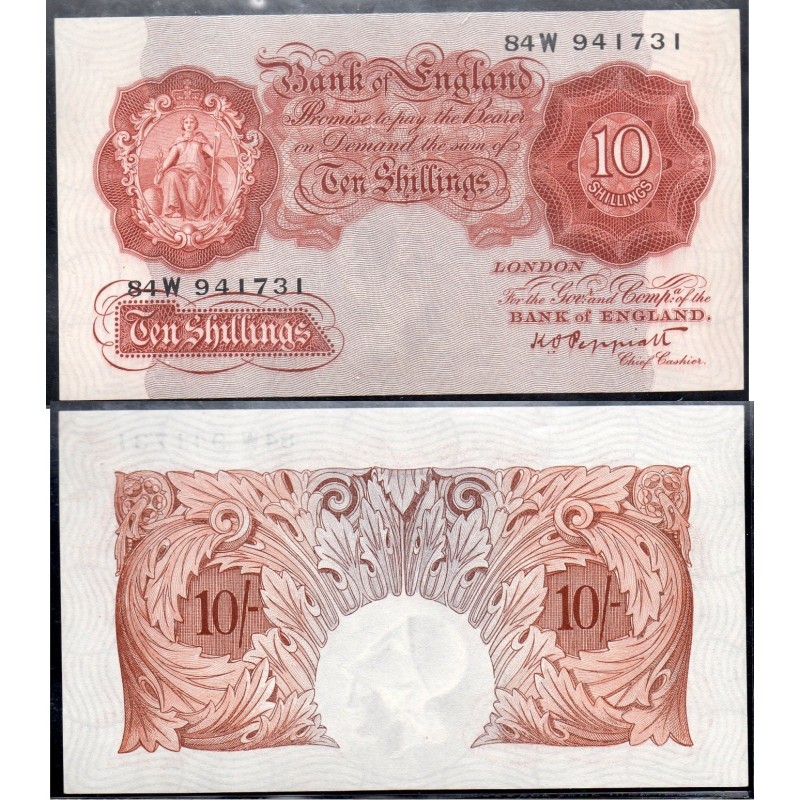 Grande Bretagne P.362c Neuf billet de 10 shillings 1935-1939 rouge