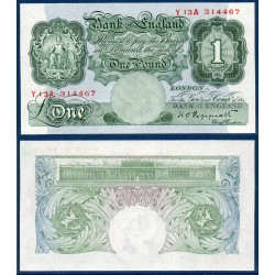 Grande Bretagne P.369d Neuf billet de 1 pound 1948-1949 vert