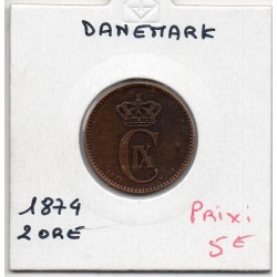 Danemark 2 ore 1874 TTB, KM.793 Christian IX