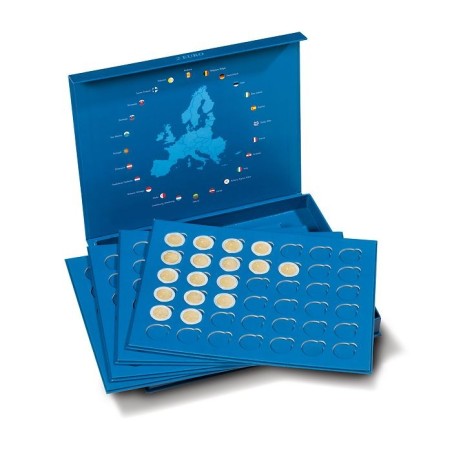 Coffret Presso pour 168 pièces de 2 euros en 4 plateaux