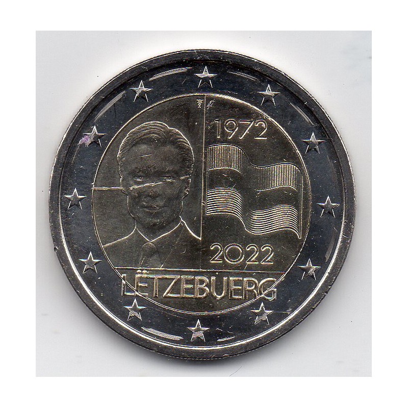 2 euro commémorative Luxembourg 2022 50 ans Drapeau piece de monnaie €