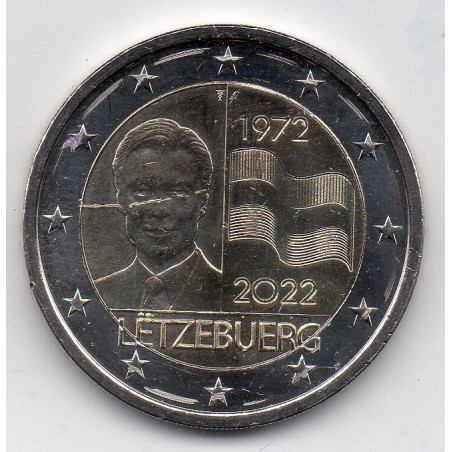 2 euro commémorative Luxembourg 2022 50 ans Drapeau piece de monnaie €