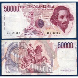 Italie P.113a, TB Billet de 50000 Lire 1984 Bernini