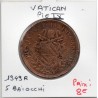 Vatican Pius Pie IX 5 Baiocchi 1849 R Rome B, KM 1346 pièce de monnaie