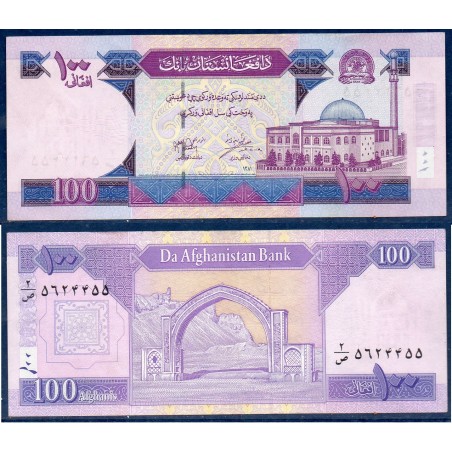 Afghanistan P.70a, Spl, Billet de 100 afghanis 2002 Violet