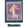 Timbre France Yvert No 136 semeuse fond plein 35c violet neuf * avec charnière