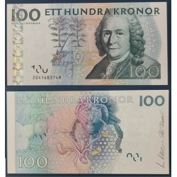 Suède P.65a, Neuf, Billet de 100 Kronor 2001-2002 Pollinisation