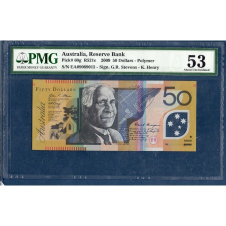 Australie P.60g, AU58 Billet de 50 Dollars 2009 Dircksey Cowan