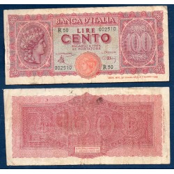 Italie P.75a, B Billet de 100 Lire 1944 Italia