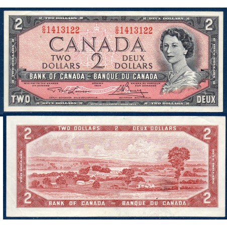 Canada P.76d, Sup Billet de 2 dollars 1954 Country Valley