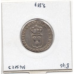 1/6 Ecu de France 1721 K Bordeaux Louis XV TB- pièce de monnaie royale