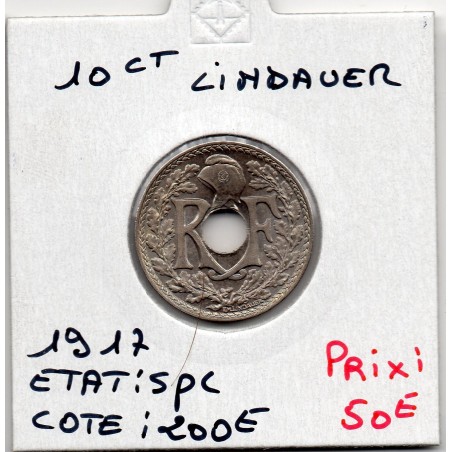 pièce de 10 centimes Lindauer - 1917 - Spl - F.138/1