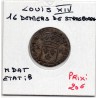 16 Deniers de Strasbourg DNL BB Louis XIV pièce de monnaie royale