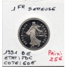 1 franc Semeuse Nickel 1991 BE, France pièce de monnaie