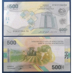 Afrique Centrale P.700, Neuf, Billet de 500 Francs CFA 2020 Agriculture