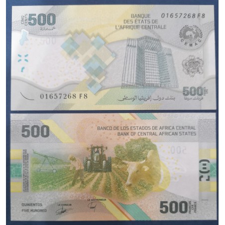 Afrique Centrale P.700, Neuf, Billet de 500 Francs CFA 2020 Agriculture