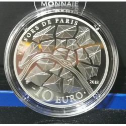 Pièce 10€ BE argent 2018 Trésors de paris Pont Alexandre III belle epreuve