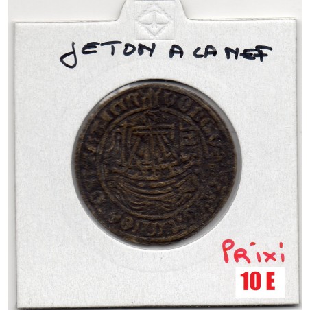 Jeton de nuremberg de compte à la nef laiton, 16eme siecle