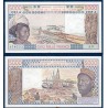 BCEAO P.108An Cote d'Ivoire, Sup+, Billet de 5000 Francs CFA 1985 pêche