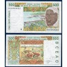 BCEAO P.710Kl Senegal, TTB, Billet de 500 Francs CFA 2001 tracteur