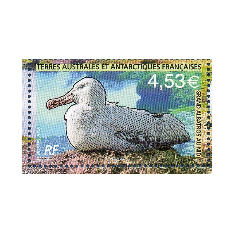 Timbre TAAF Yvert No 451 Grand Albatros au nid neuf ** 2006