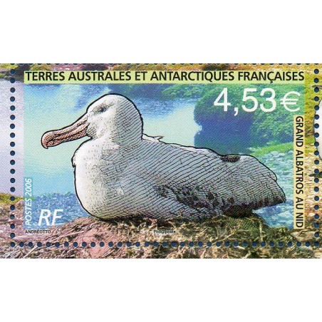 Timbre TAAF Yvert No 451 Grand Albatros au nid neuf ** 2006